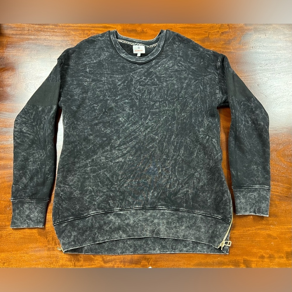 Sundry Oversized Sweatshirt with Side Zippers